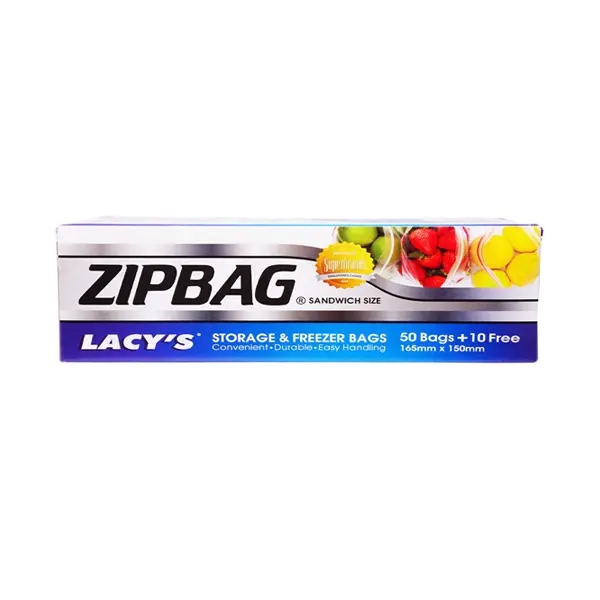LACYS ZIPBAG SANDWICH 165X150X05MM 50PCS